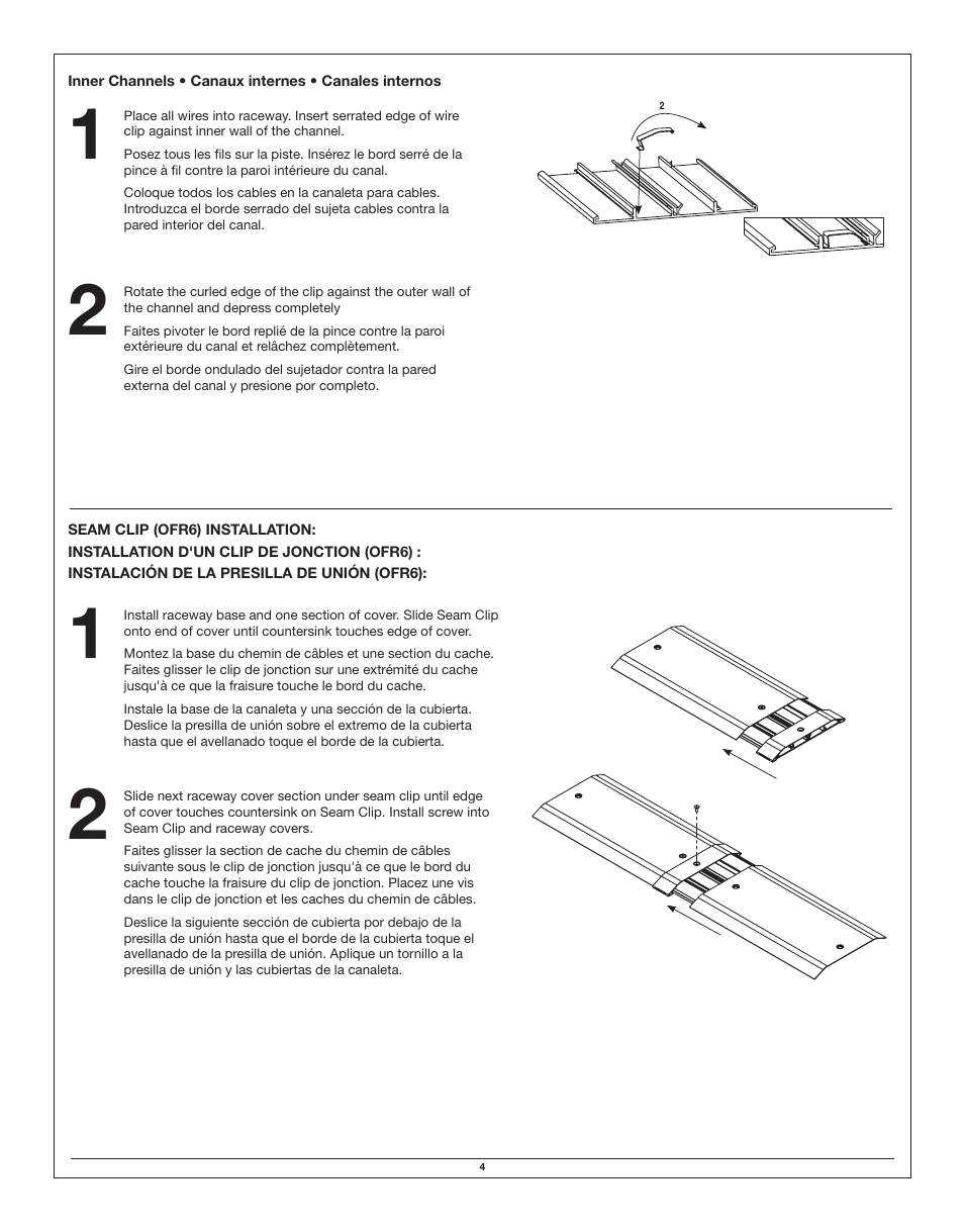 Legrand OFR Series Overfloor Raceway Base User Manual | Page 4 / 12