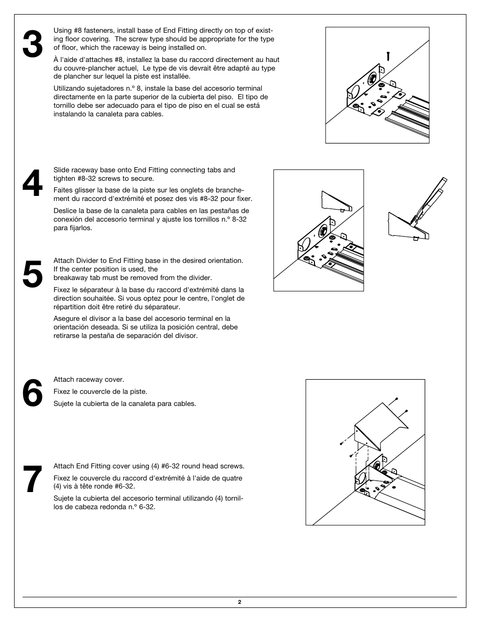 Legrand OFR Series Overfloor Raceway Transition Fittings User Manual | Page 2 / 12