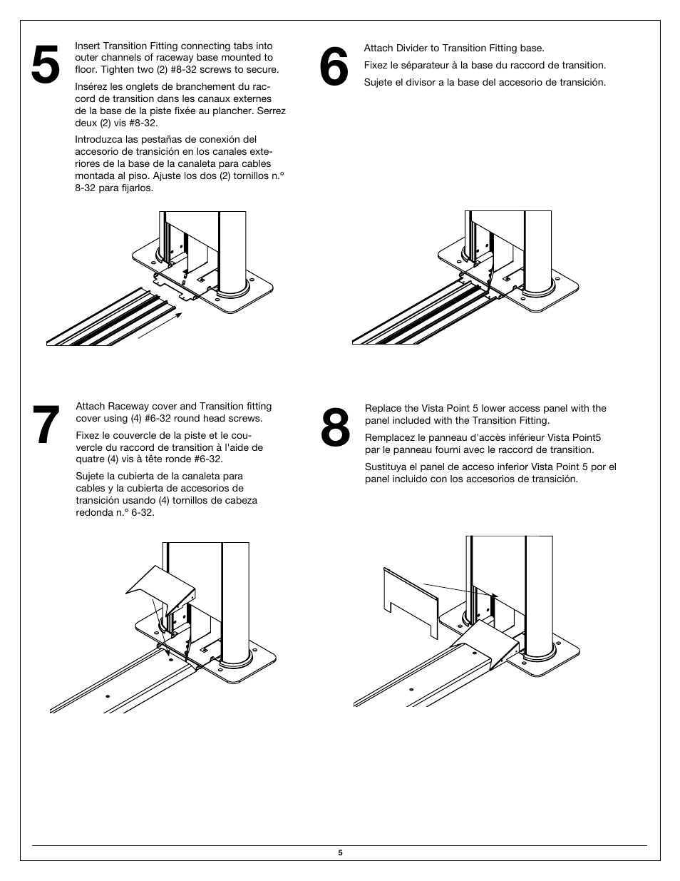 Legrand OFR Series Overfloor Raceway Transition Fittings User Manual | Page 5 / 12