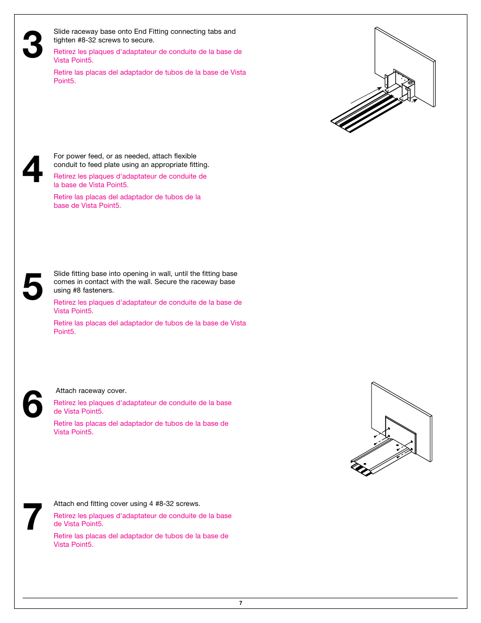 Legrand OFR Series Overfloor Raceway Transition Fittings User Manual | Page 7 / 12