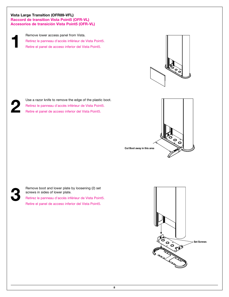 Legrand OFR Series Overfloor Raceway Transition Fittings User Manual | Page 8 / 12