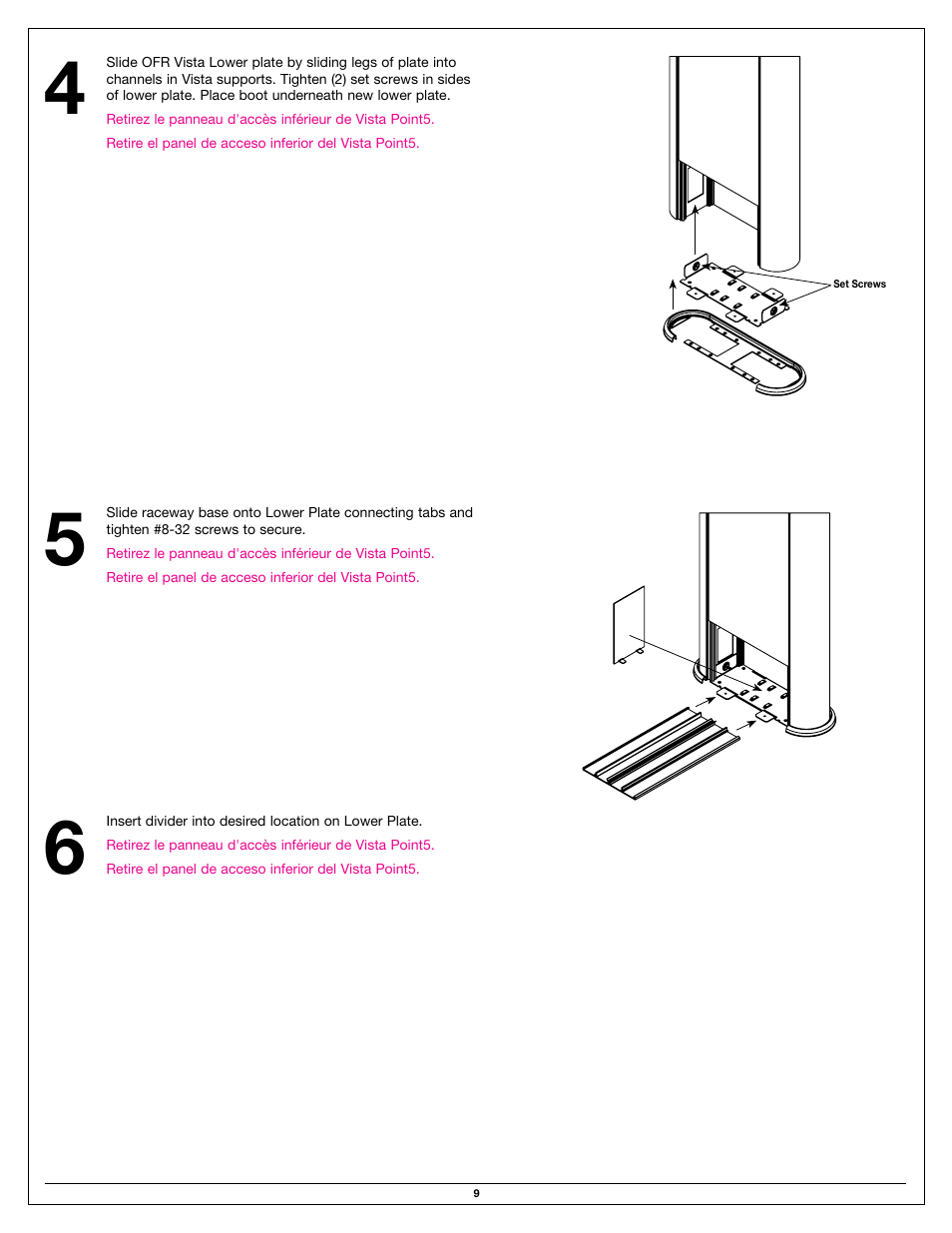 Legrand OFR Series Overfloor Raceway Transition Fittings User Manual | Page 9 / 12