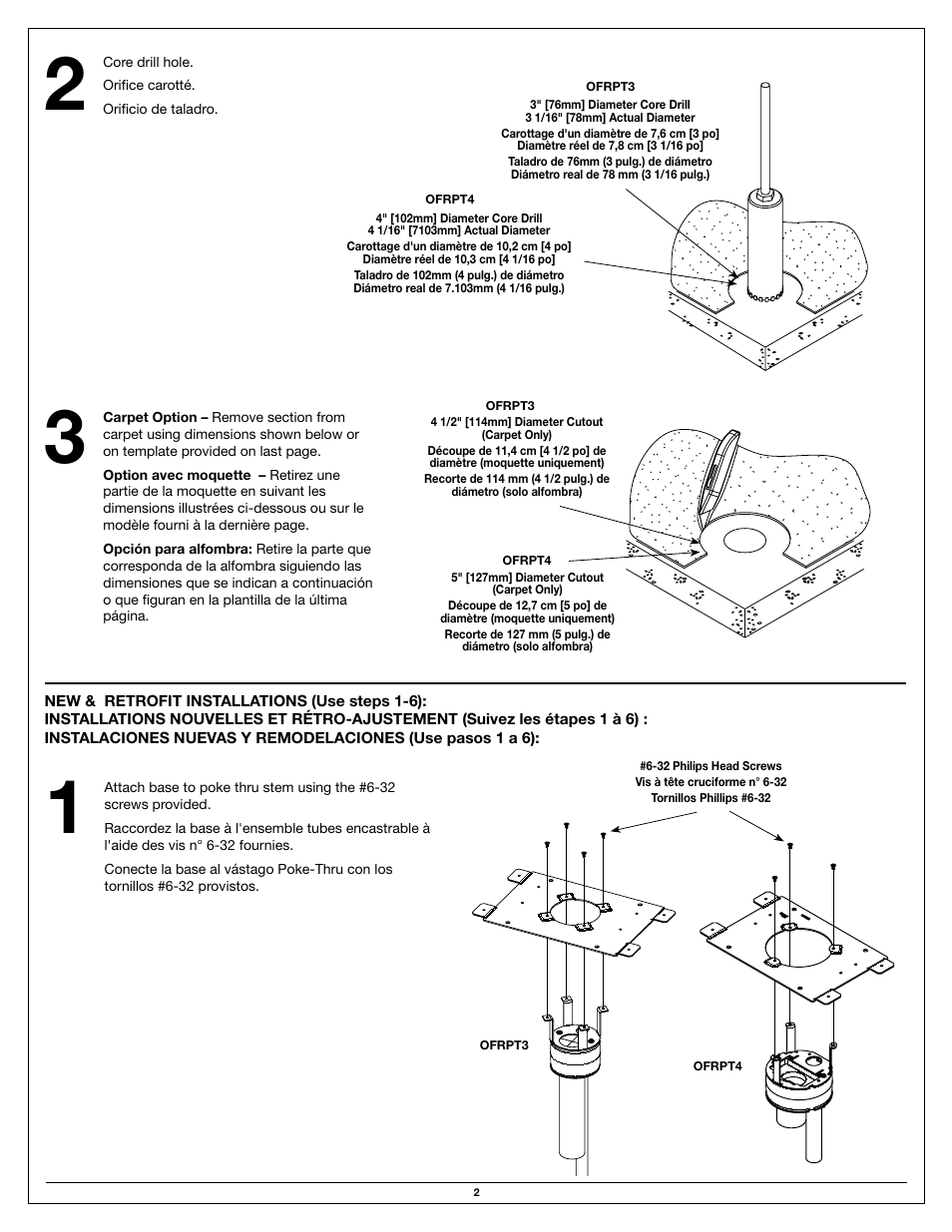 Legrand OFRPT3 User Manual | Page 2 / 8