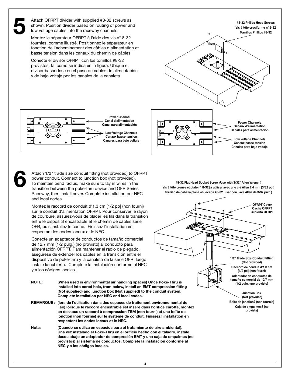 Legrand OFRPT3 User Manual | Page 4 / 8