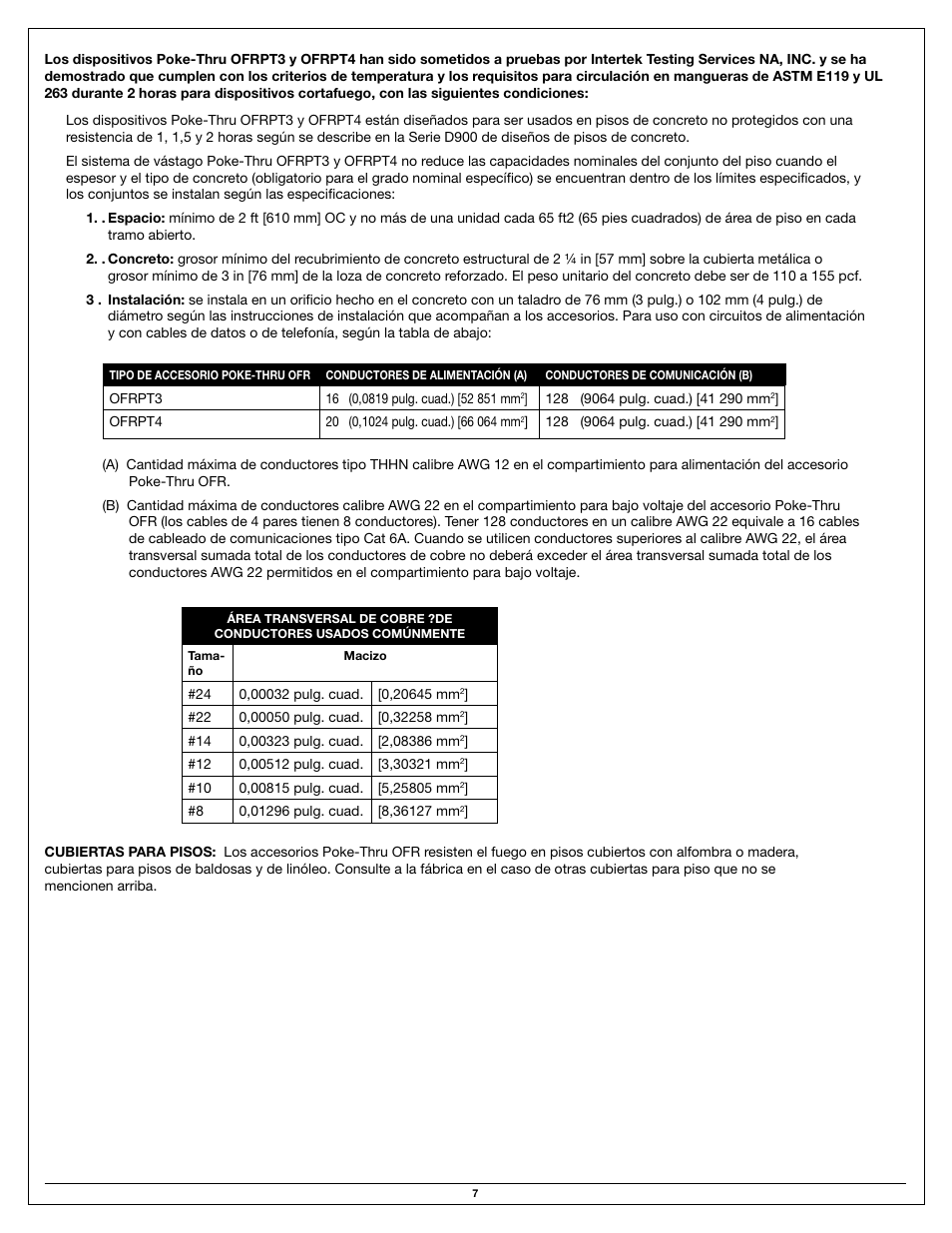 Legrand OFRPT3 User Manual | Page 7 / 8