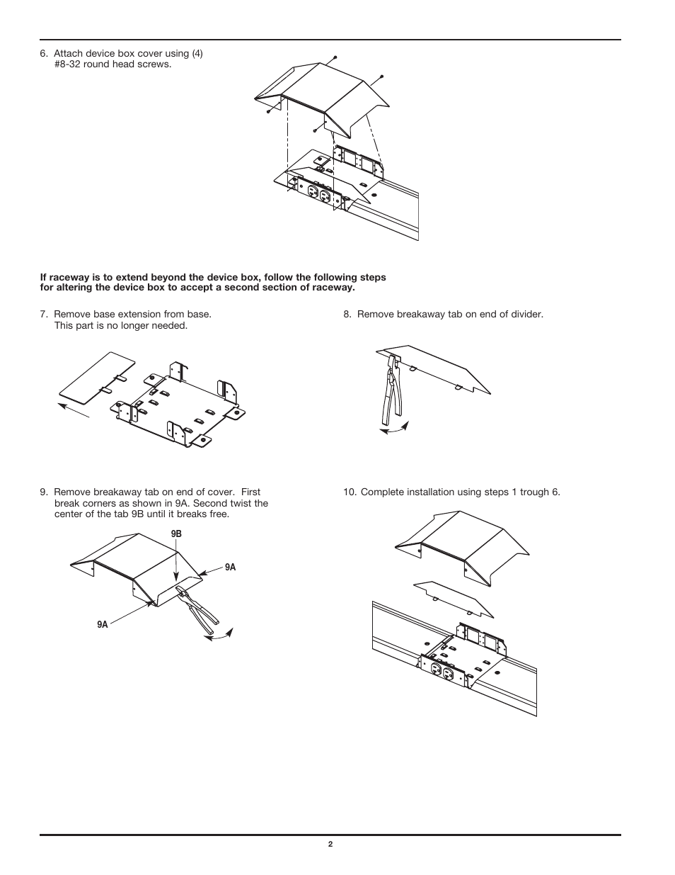 Legrand OFR Series Overfloor Raceway Device Boxes User Manual | Page 2 / 12