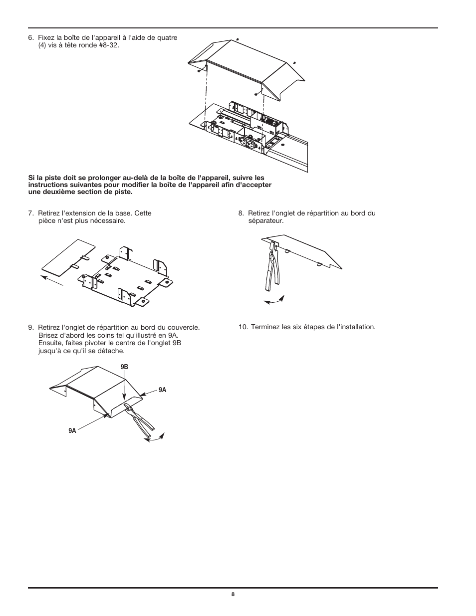 Legrand OFR Series Overfloor Raceway Device Boxes User Manual | Page 8 / 12