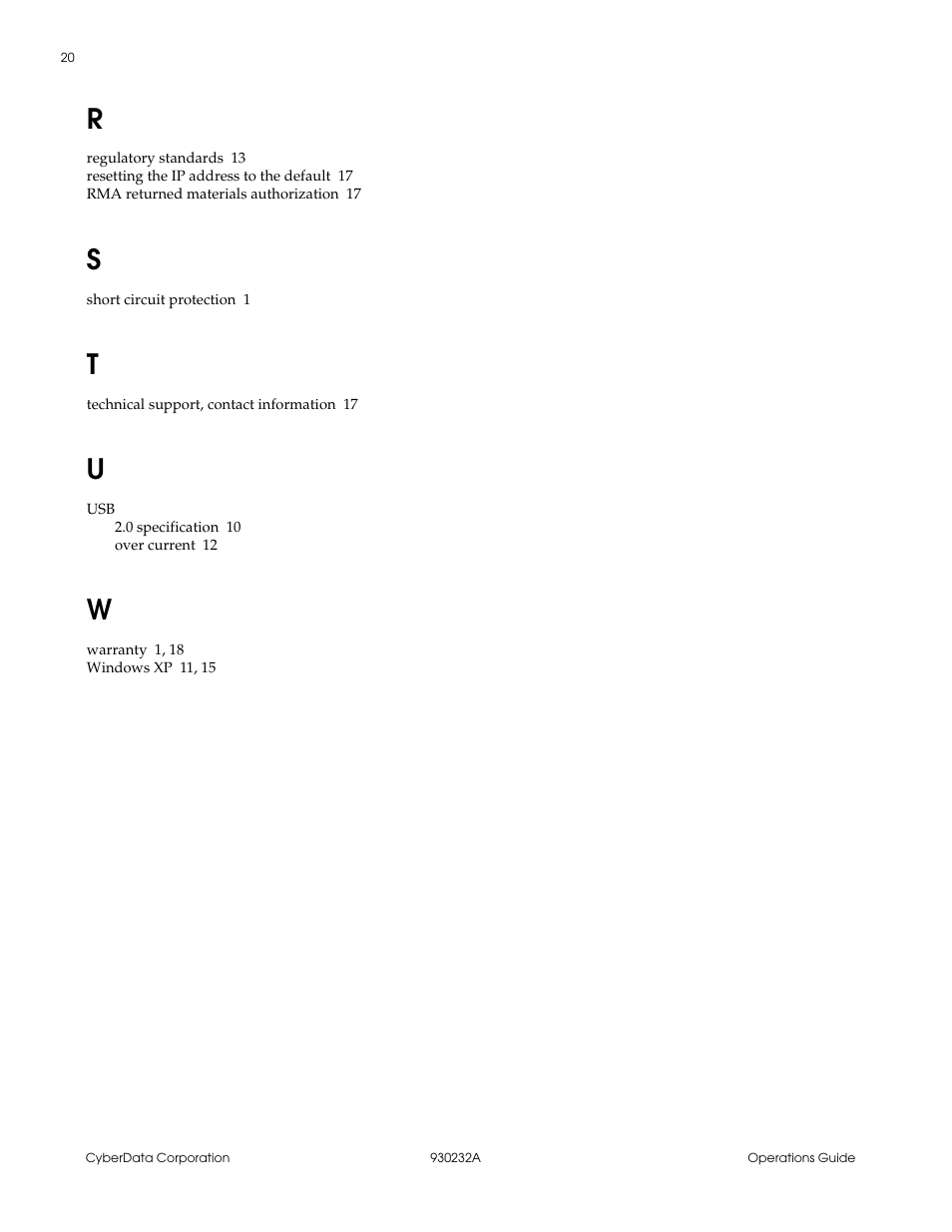CyberData 4-PORT POWEREDUSB 2.0 HUB 11006 User Manual | Page 24 / 24