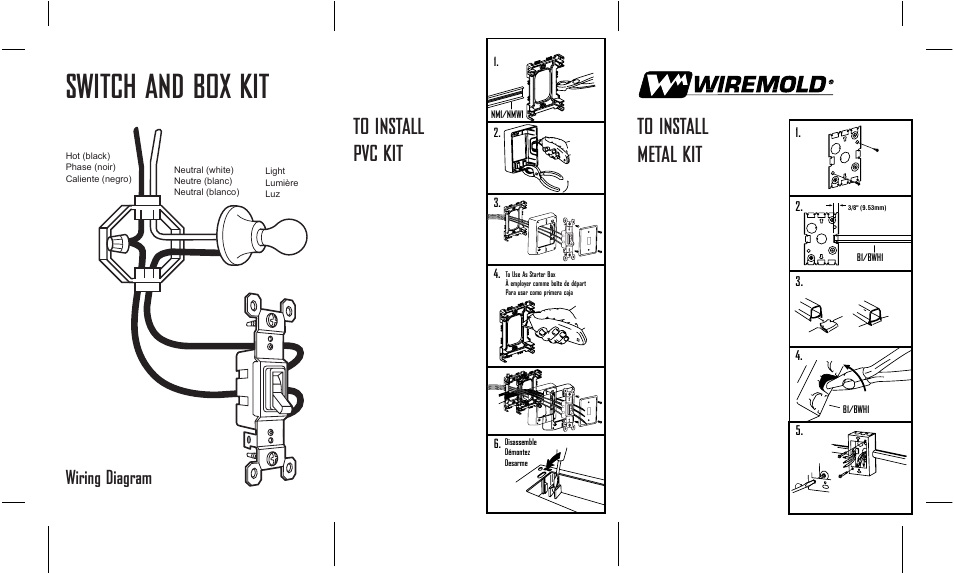 Legrand 500 Series Small Raceway Device Boxes User Manual | 2 pages