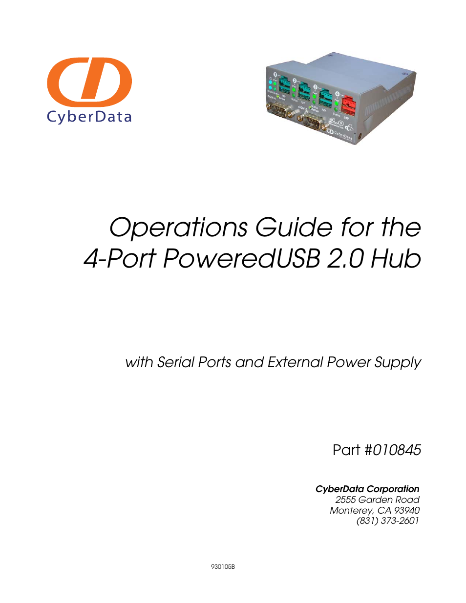 CyberData 10845 User Manual | 24 pages