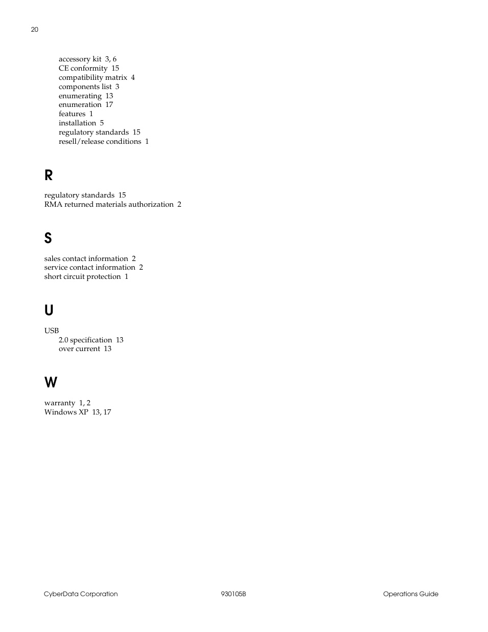 CyberData 10845 User Manual | Page 24 / 24