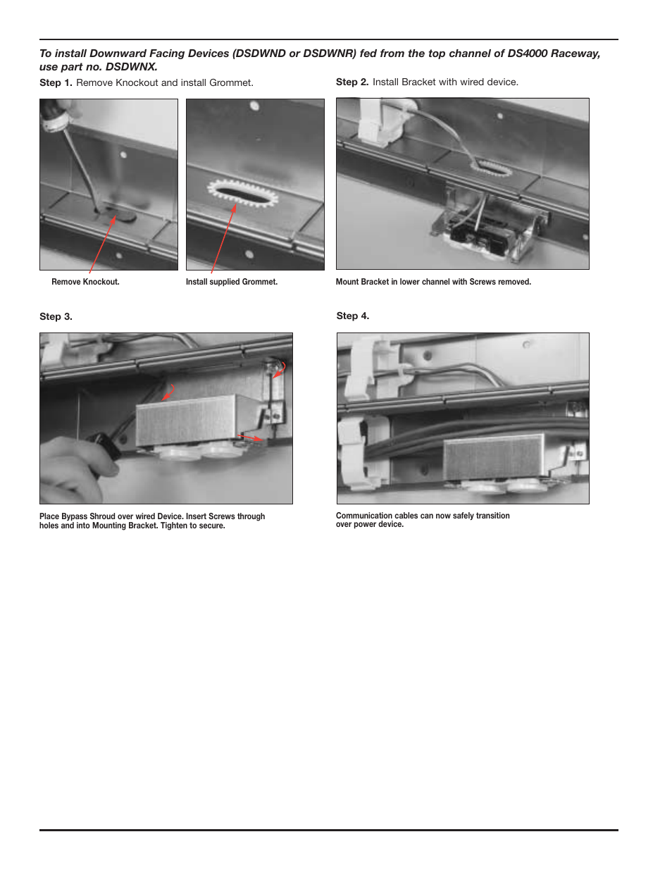 Legrand DS4000 Downward Facing Activation Plates User Manual | Page 2 / 4