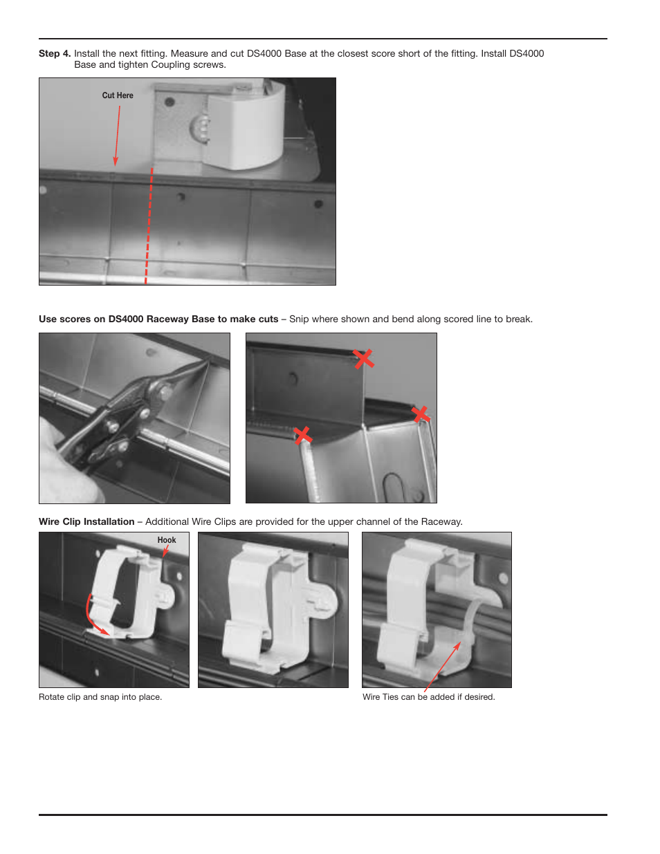 Legrand DS4000 Raceway Base User Manual | Page 2 / 4