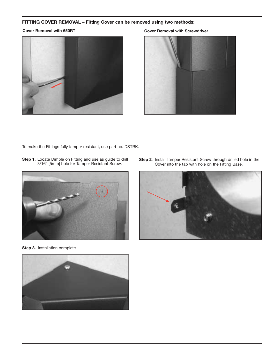 Legrand DS4015 Tee Fitting User Manual | Page 3 / 4