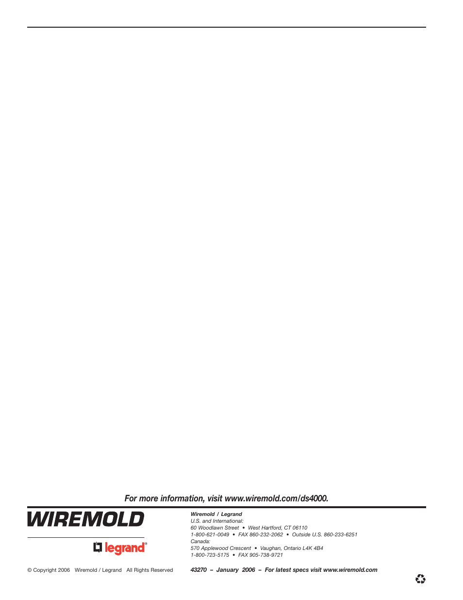 Legrand DS4015 Tee Fitting User Manual | Page 4 / 4