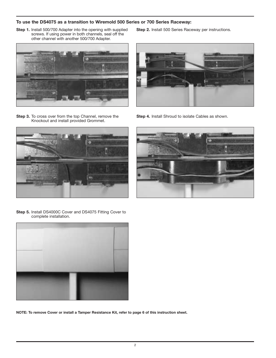 Legrand DS4000 Obstacle Avoidance User Manual | Page 2 / 8