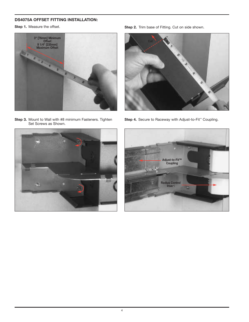 Legrand DS4000 Obstacle Avoidance User Manual | Page 4 / 8