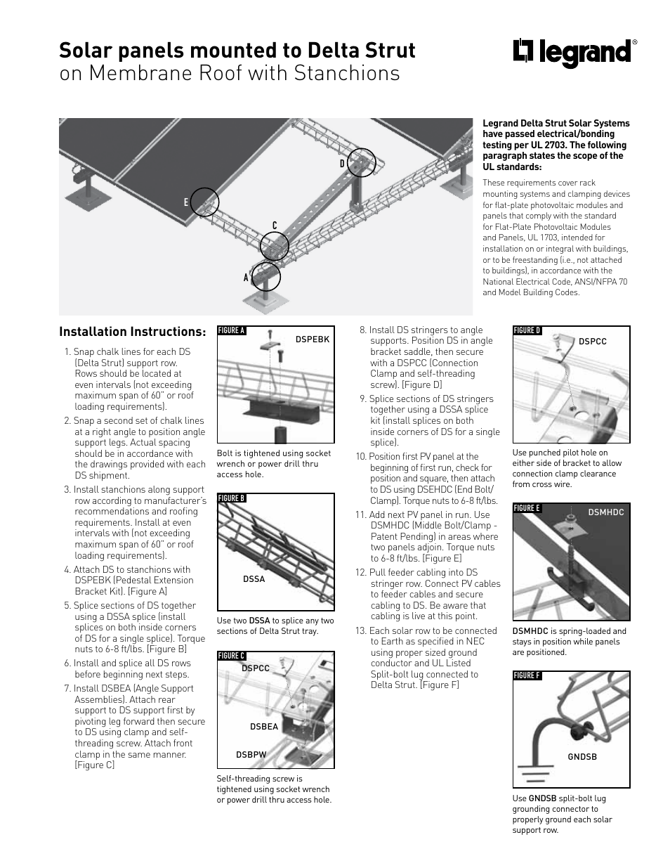 Installation instructions | Legrand DSBEA User Manual | Page 2 / 6