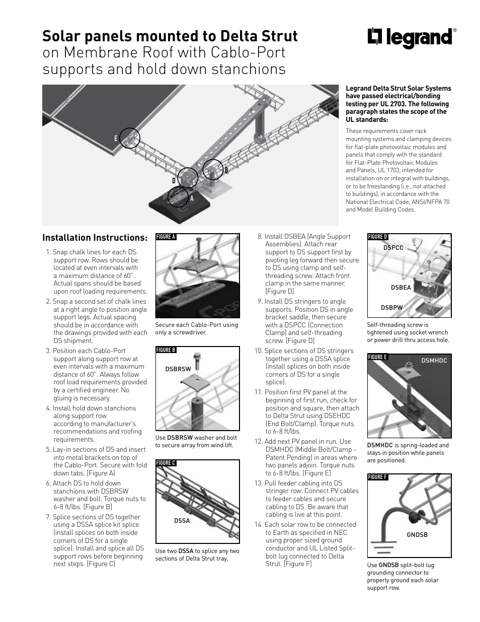 Installation instructions | Legrand DSBEA User Manual | Page 3 / 6