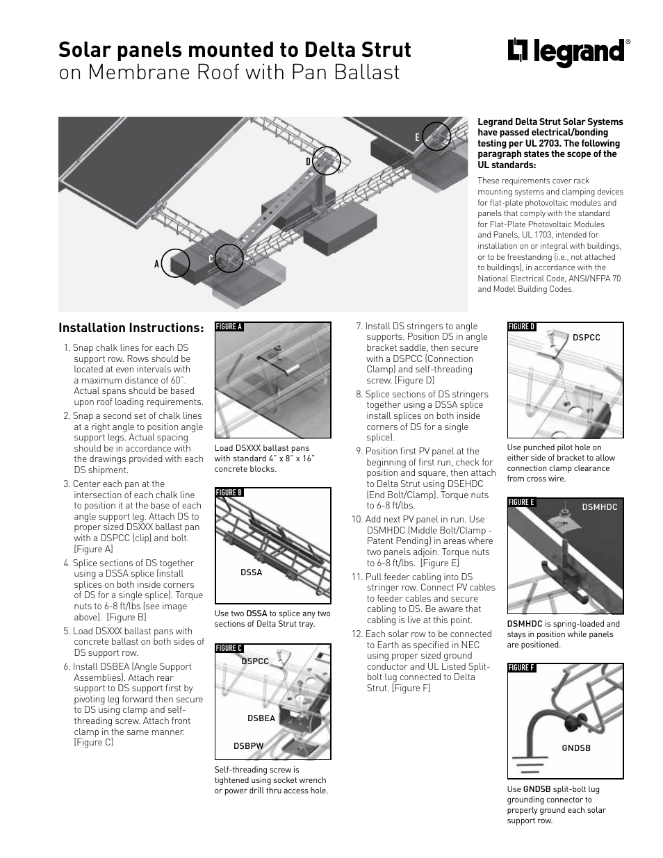 Installation instructions | Legrand DSBEA User Manual | Page 4 / 6