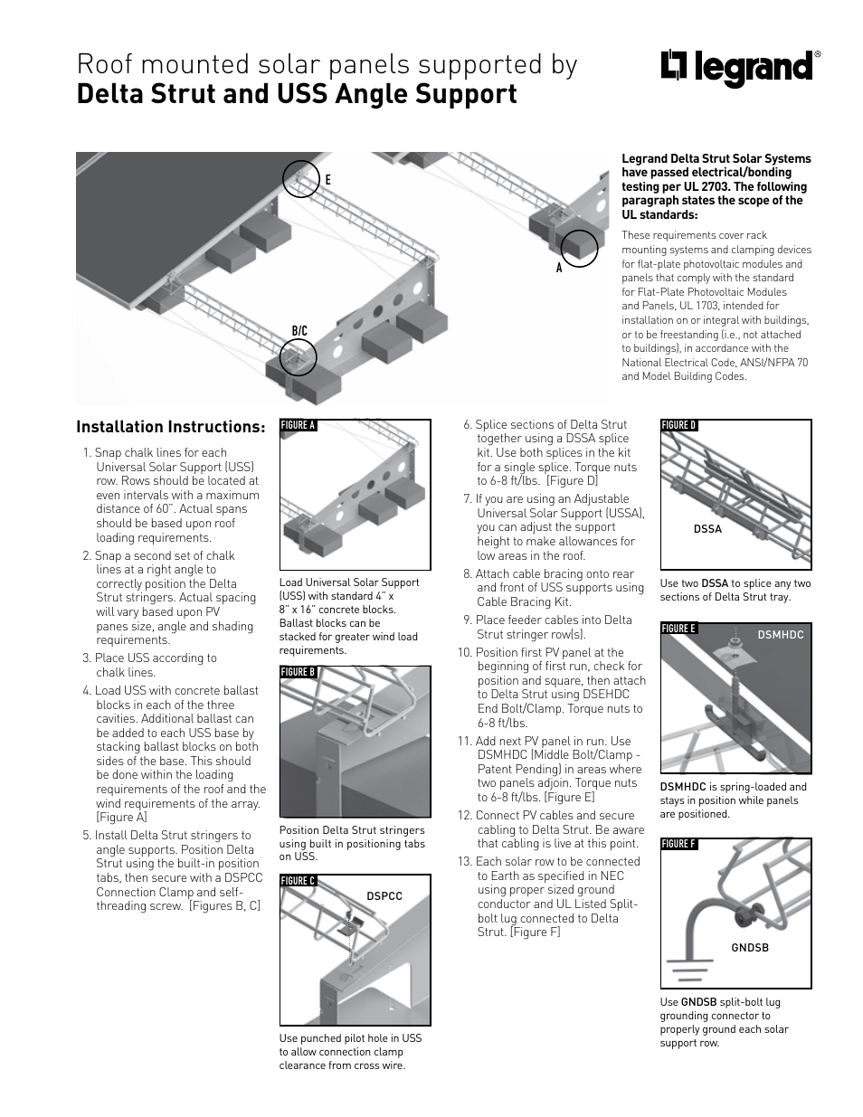 Installation instructions | Legrand DSBEA User Manual | Page 6 / 6