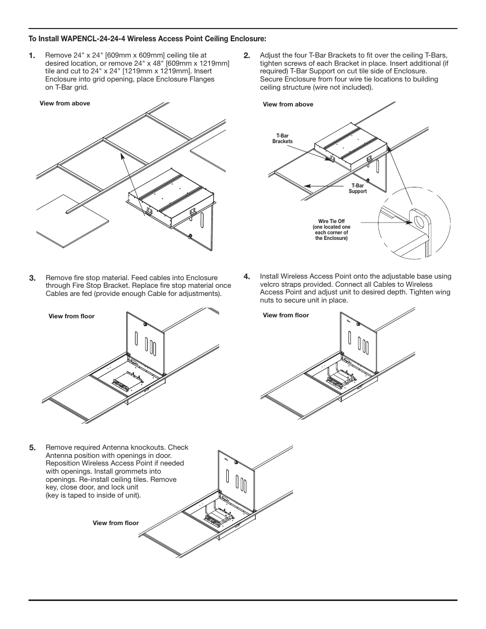 Legrand WAPENCL Wireless Access Point Ceiling Enclosures User Manual | Page 3 / 4