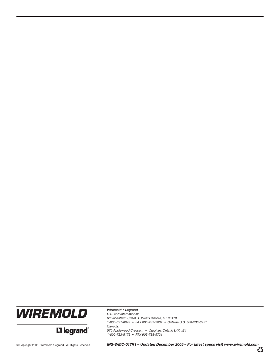 Legrand WAPENCL Wireless Access Point Ceiling Enclosures User Manual | Page 4 / 4