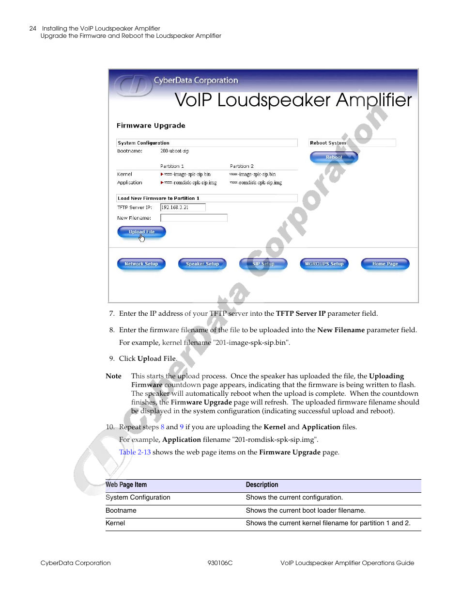 Figure 2-14, Voip loudspeaker amplifier | CyberData Part #010861 User Manual | Page 30 / 44