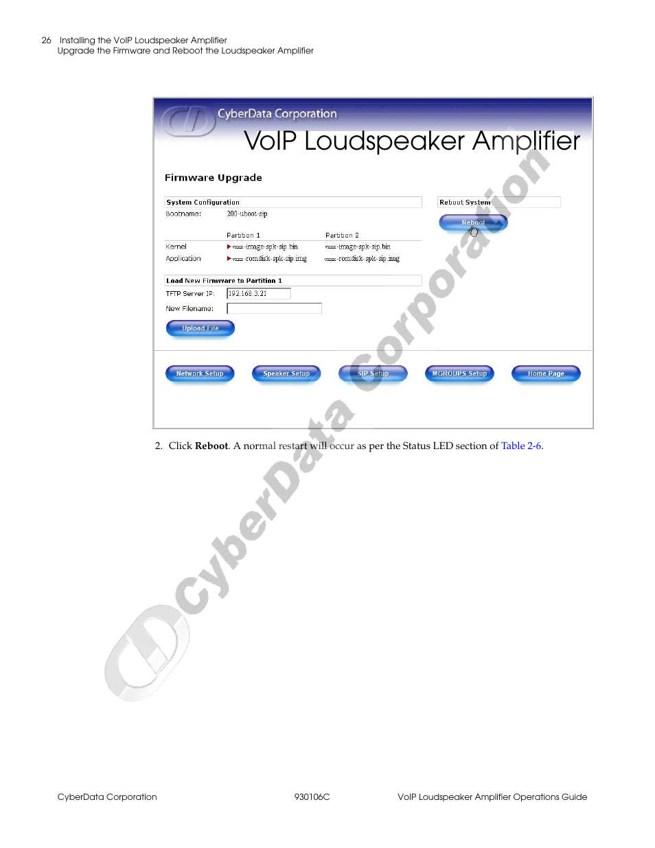 Figure 2-15, Voip loudspeaker amplifier | CyberData Part #010861 User Manual | Page 32 / 44