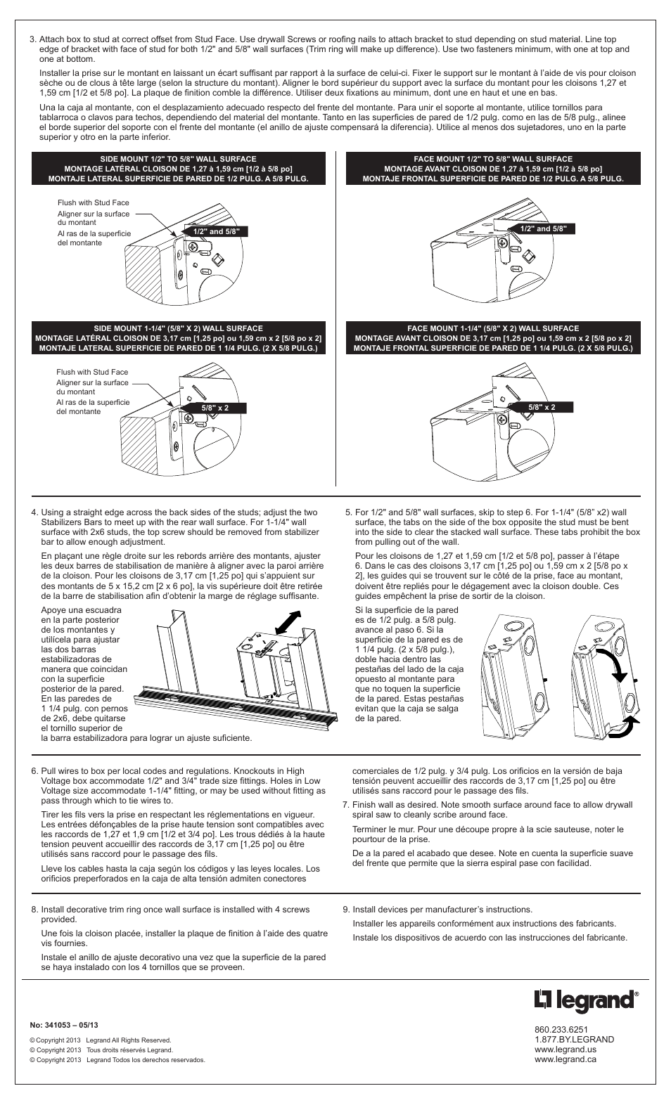 Legrand TV2MW User Manual | Page 2 / 2