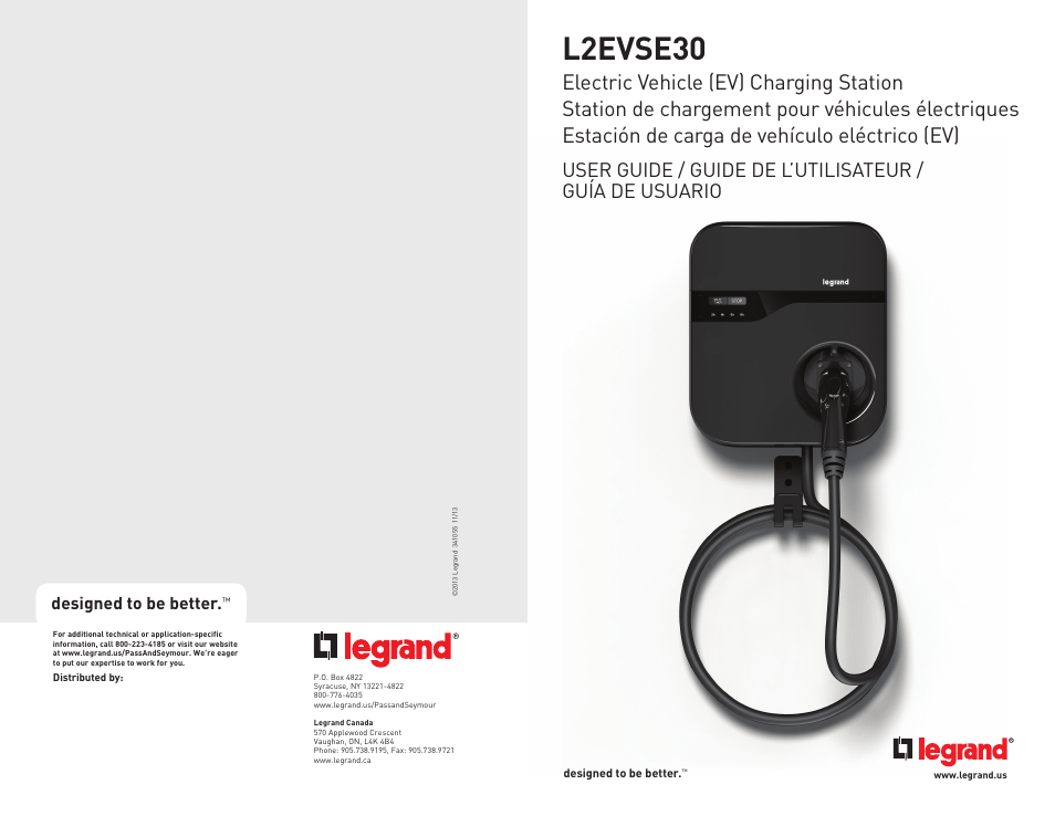 Legrand L2EVSE30 User Guide User Manual | 10 pages