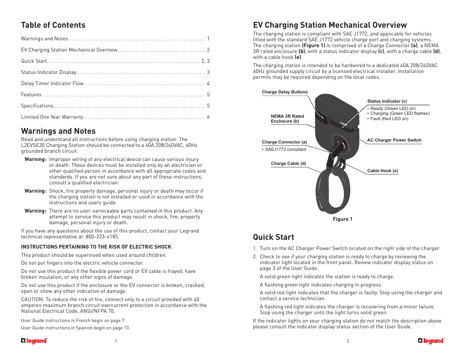 Legrand L2EVSE30 User Guide User Manual | Page 2 / 10