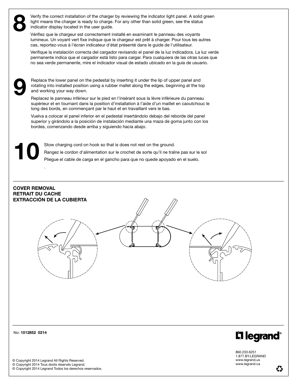 Legrand L2EVPED2 User Manual | Page 8 / 8