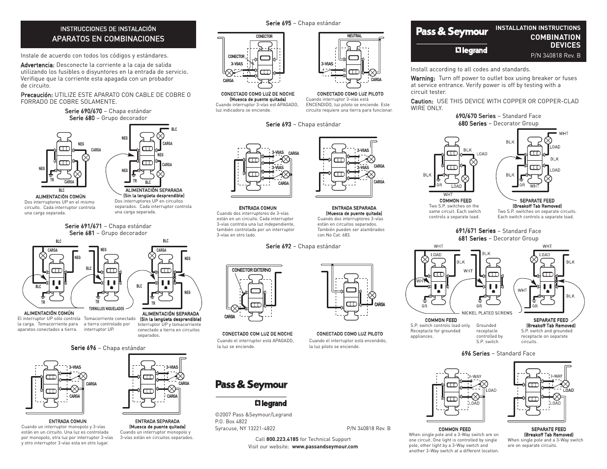 Legrand 691W User Manual | 2 pages