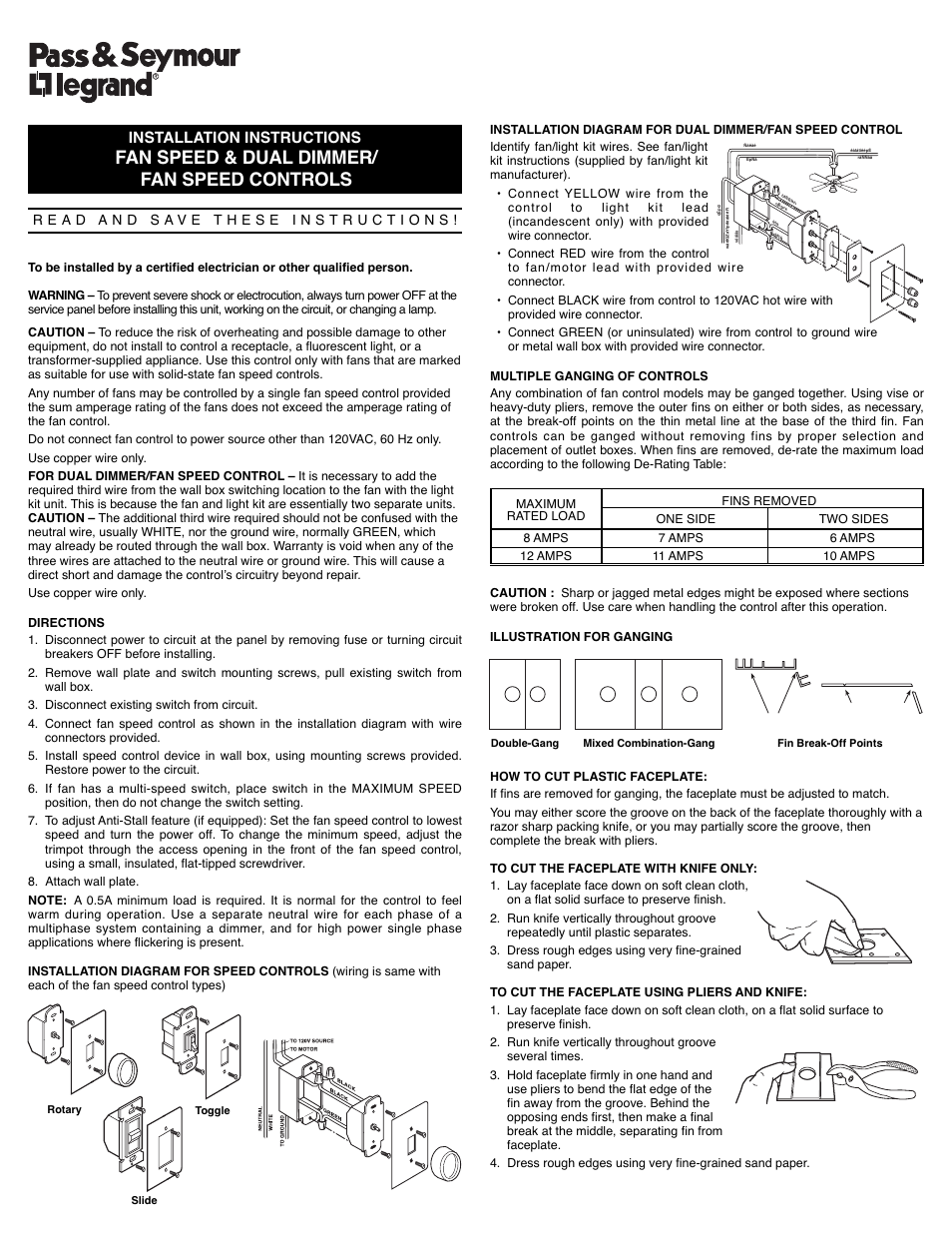 Legrand 94812I User Manual | 4 pages