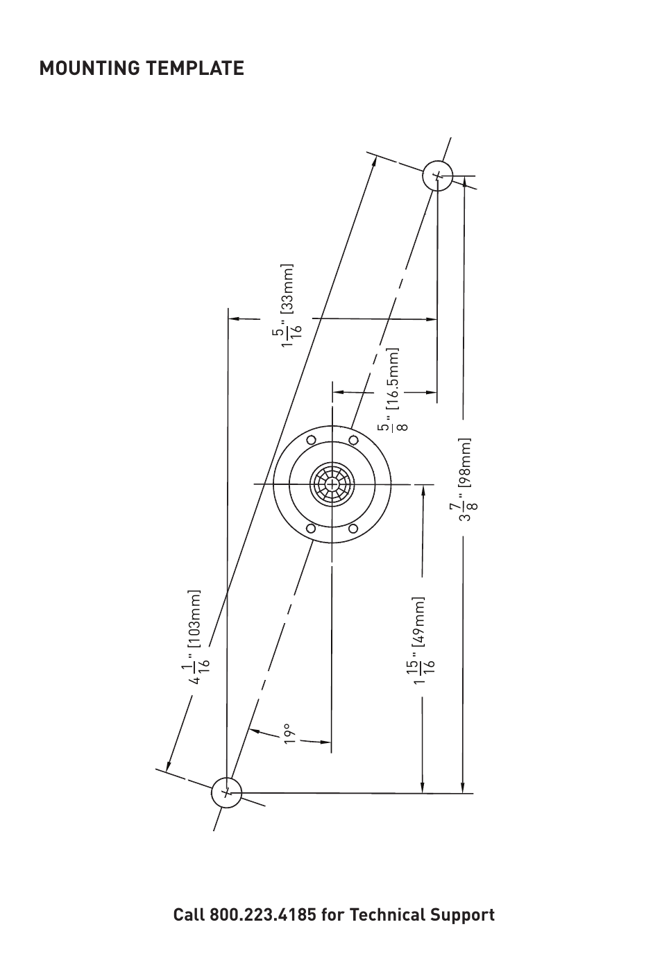 Mounting template | Legrand CSD1000 User Manual | Page 6 / 13