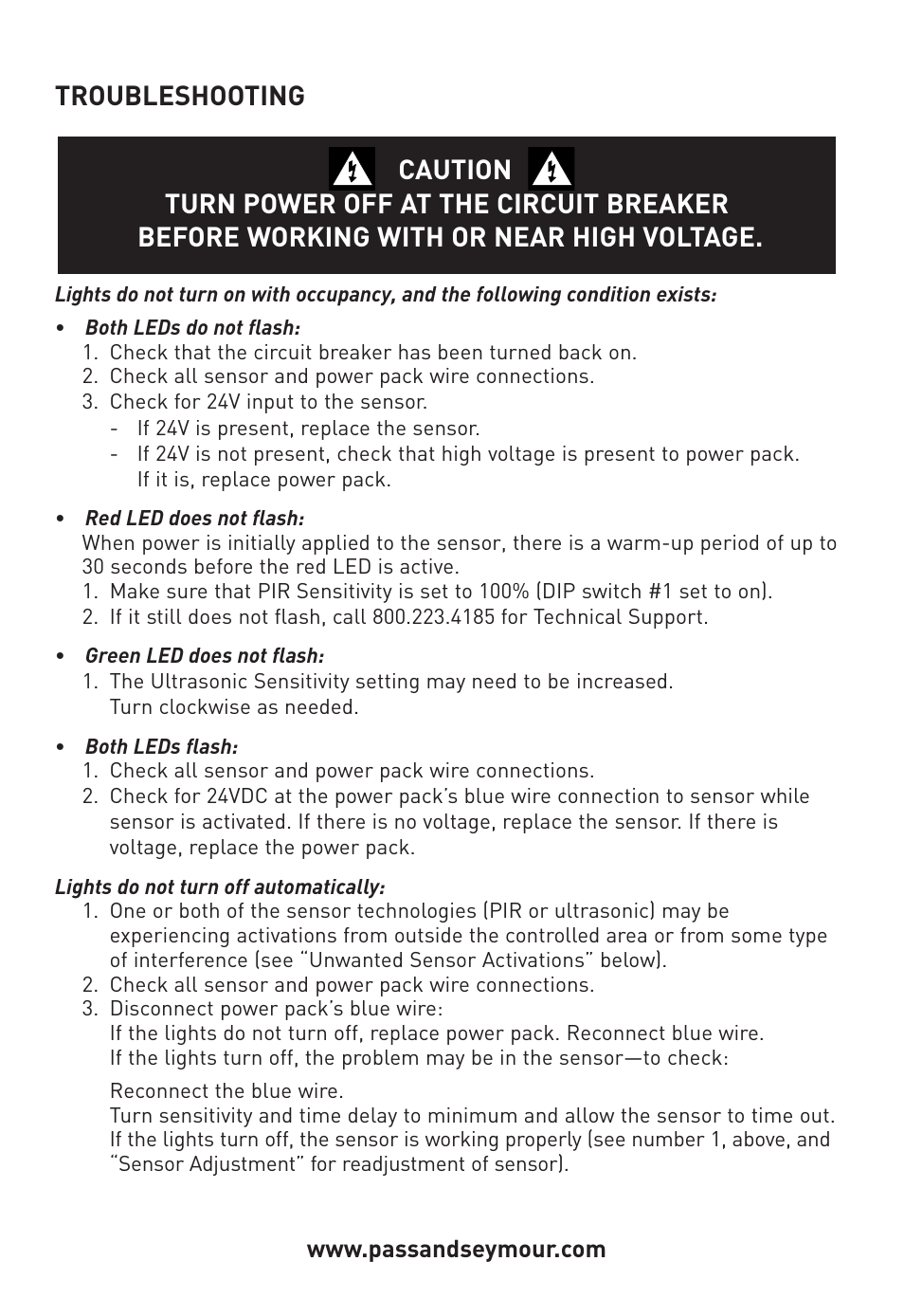 Troubleshooting | Legrand CSD1000 User Manual | Page 9 / 13