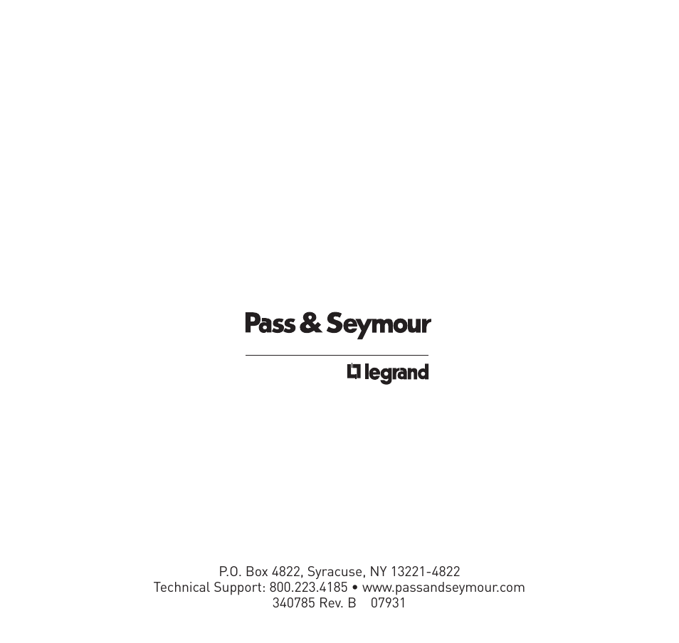 Legrand CSU Series 32 kHz User Manual | Page 12 / 12