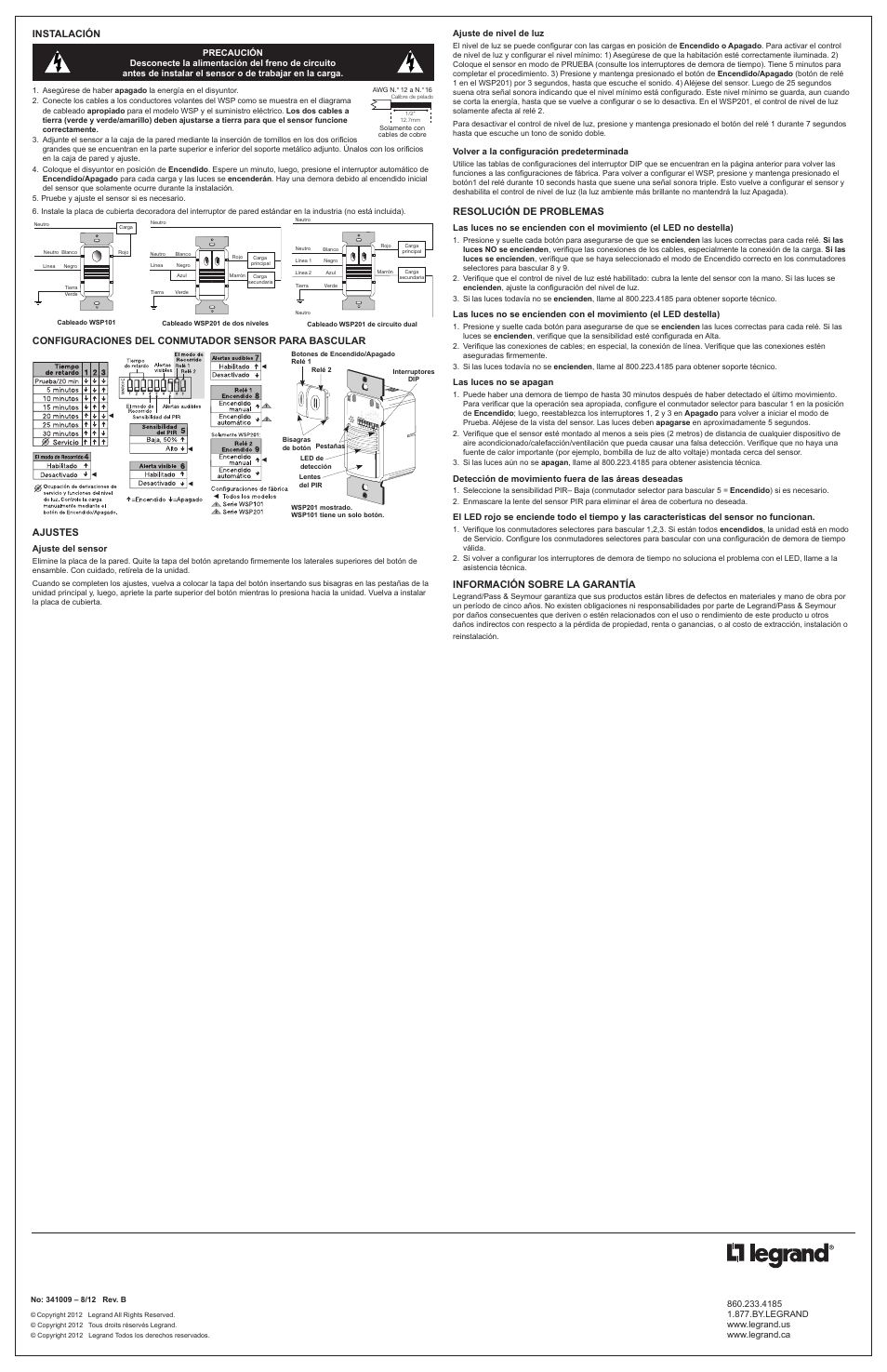 Legrand WSP101 User Manual | Page 4 / 4