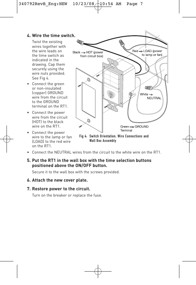 Legrand RT1 User Manual | Page 6 / 7