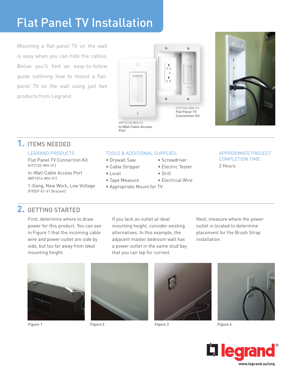 Legrand WP1014-WH User Manual | 2 pages