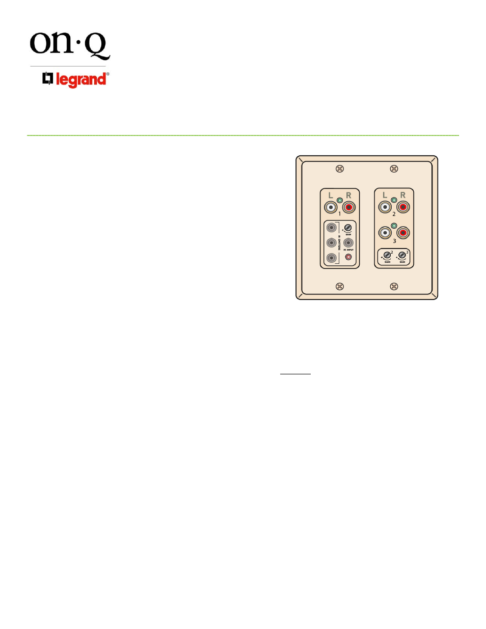 Legrand AU1011-WH User Manual | 2 pages