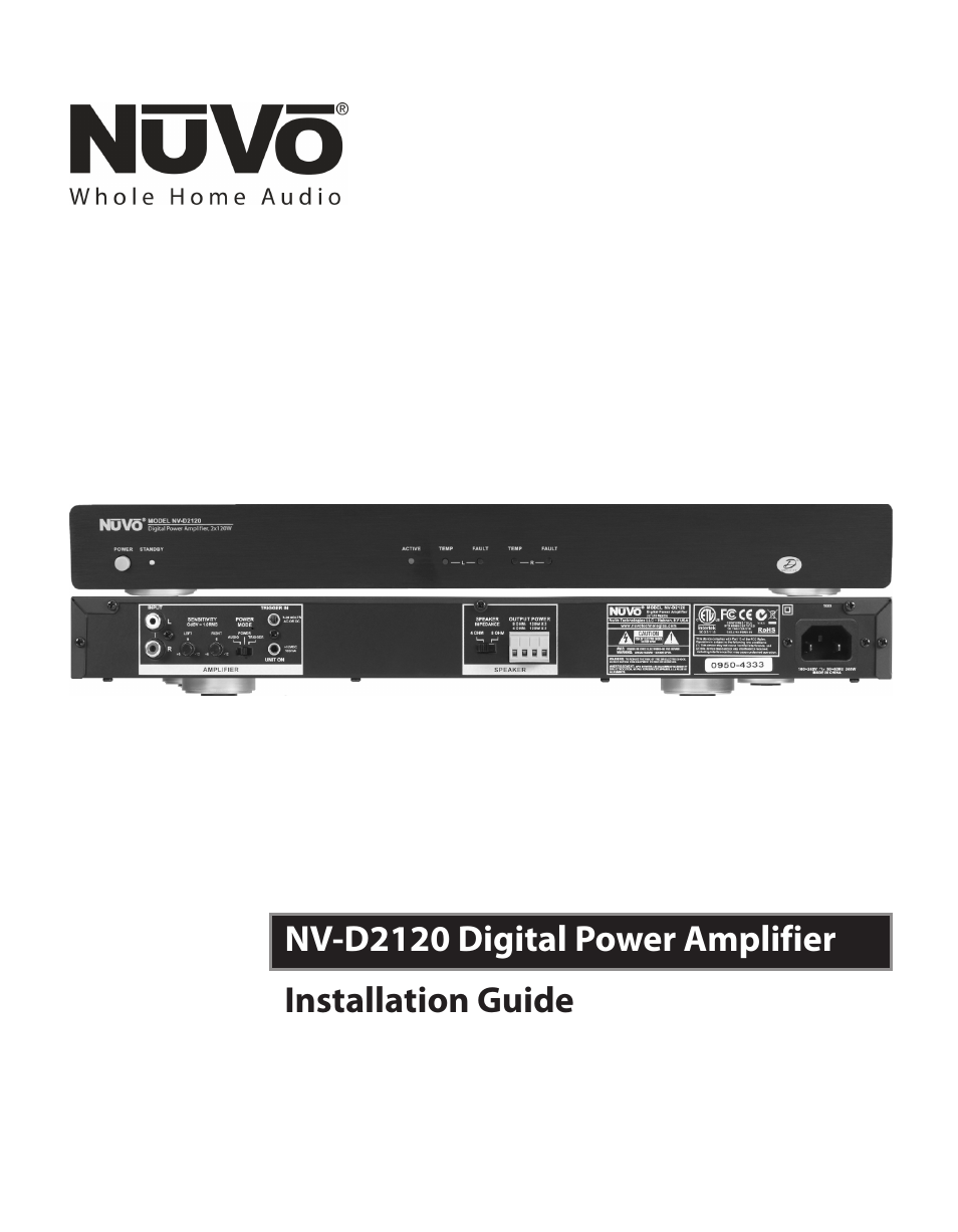 Legrand NV-D2120 User Manual | 16 pages