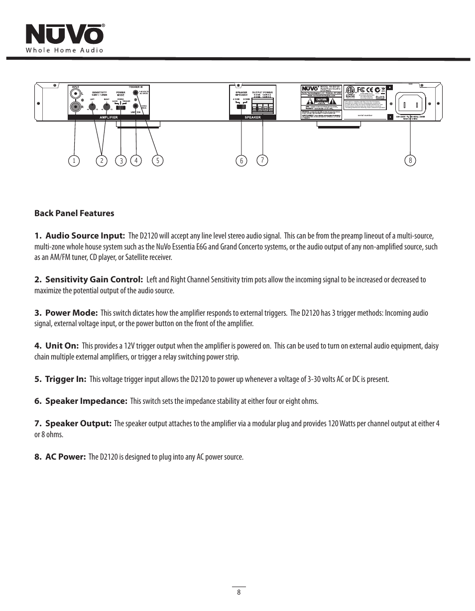 Legrand NV-D2120 User Manual | Page 8 / 16