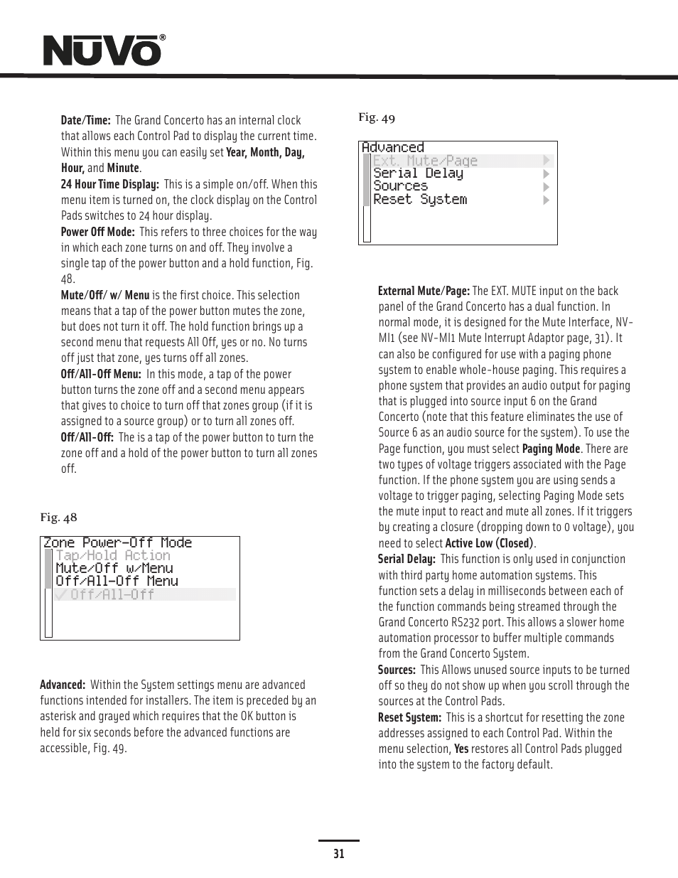 Nuvo ESSENTIA NV-E6GXS User Manual | Page 35 / 48