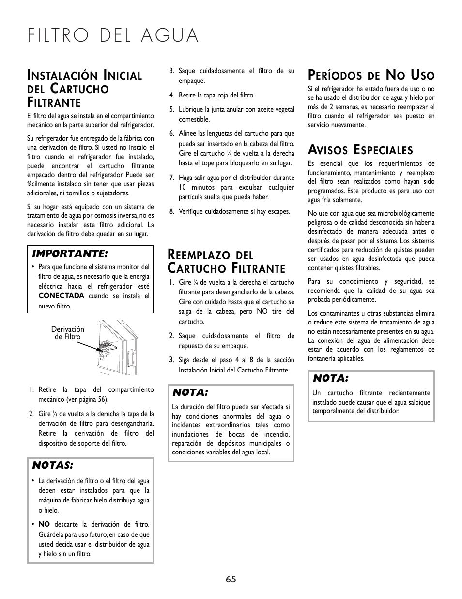 Notas, Nota, Importante | Cuno 111405-1 User Manual | Page 66 / 80