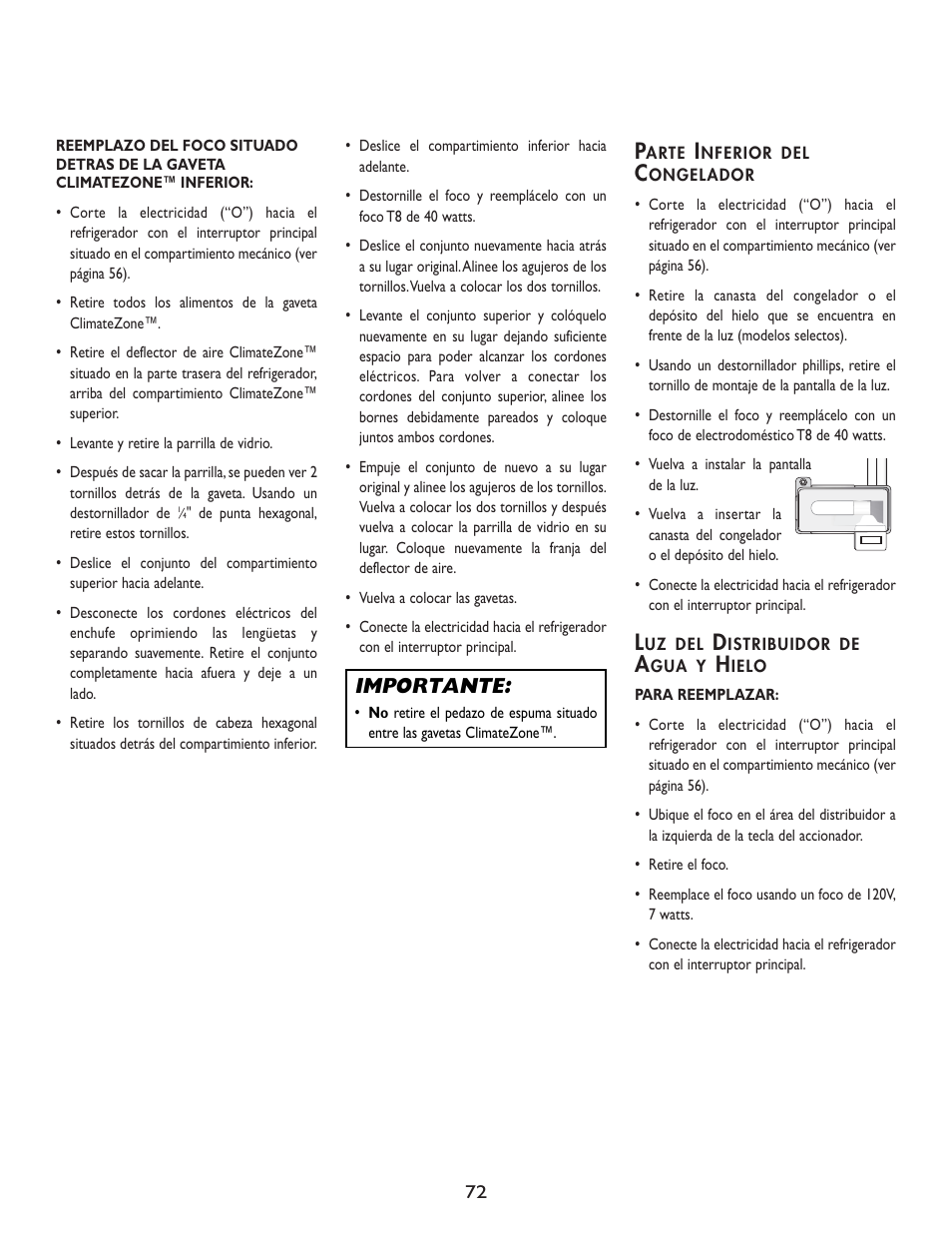 Importante | Cuno 111405-1 User Manual | Page 73 / 80