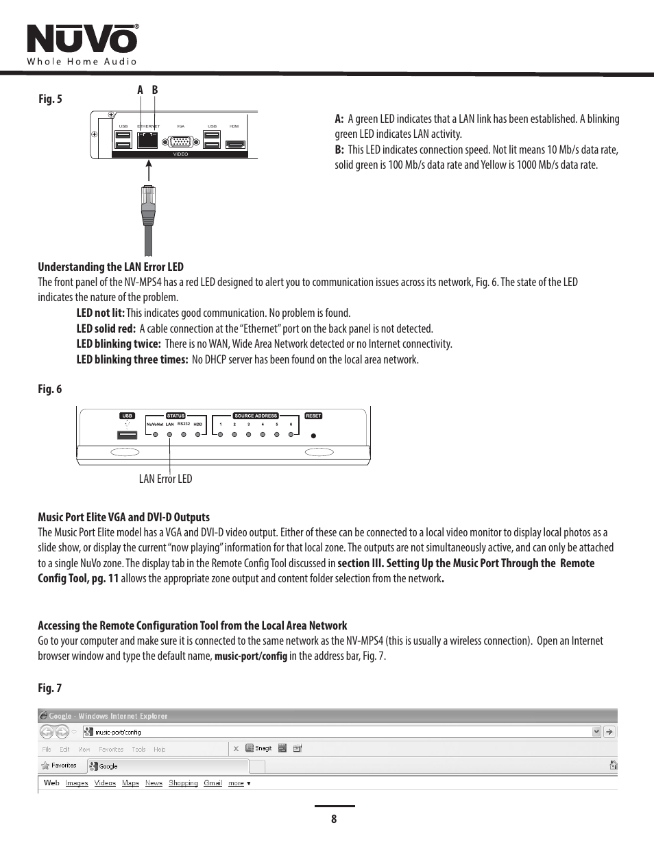 Lan led | Legrand NV-MPS4V2 User Manual | Page 12 / 28