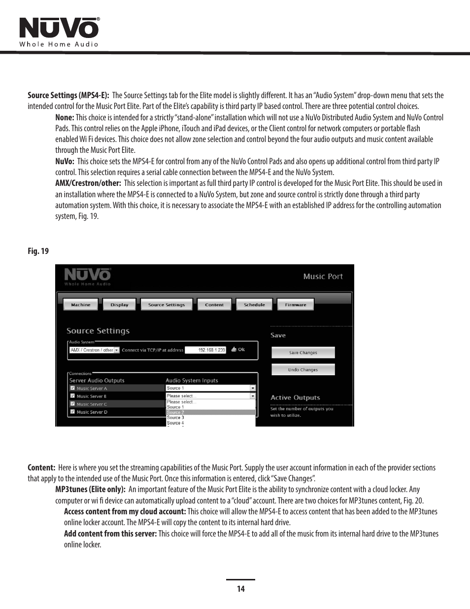 Source settings | Legrand NV-MPS4V2 User Manual | Page 18 / 28