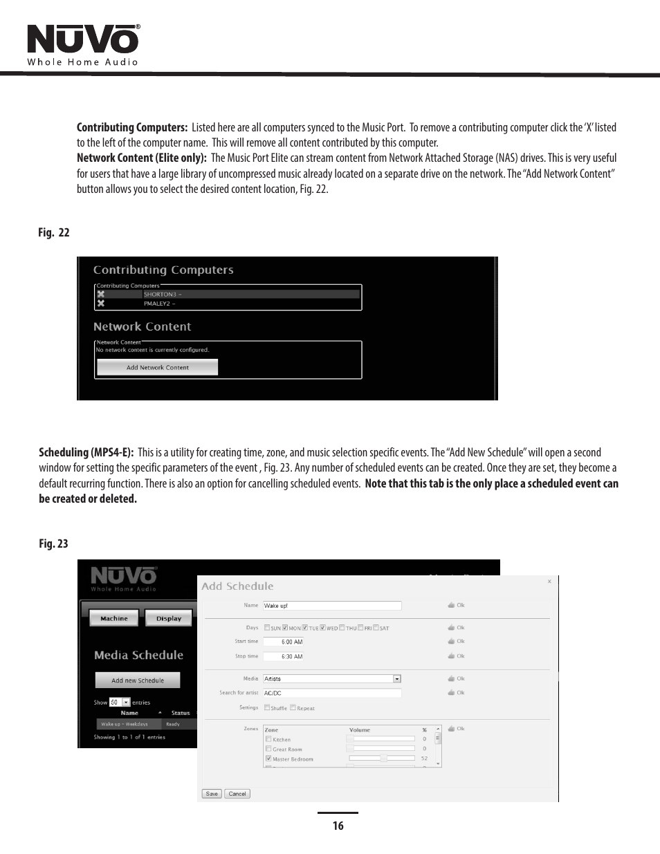 Scheduling | Legrand NV-MPS4V2 User Manual | Page 20 / 28